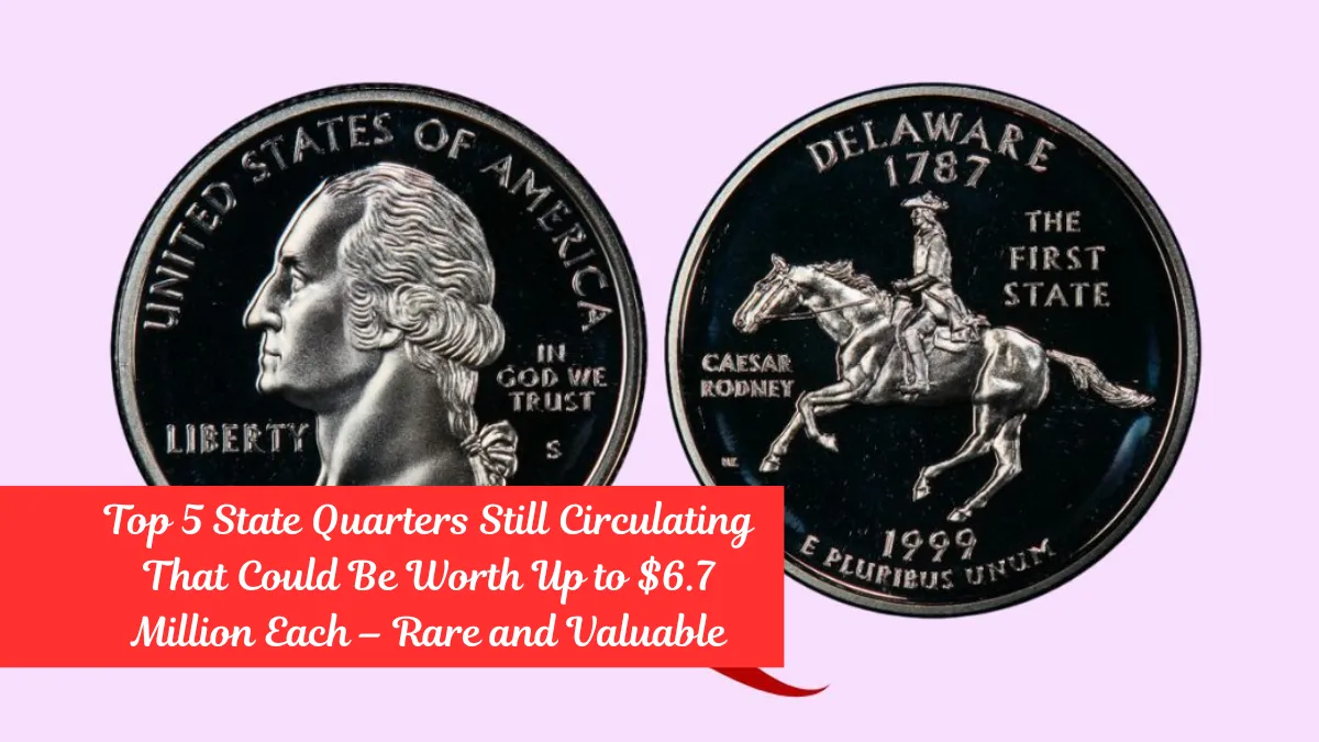 Top 5 State Quarters Still Circulating That Could Be Worth Up to $6.7 Million Each – Rare and Valuable