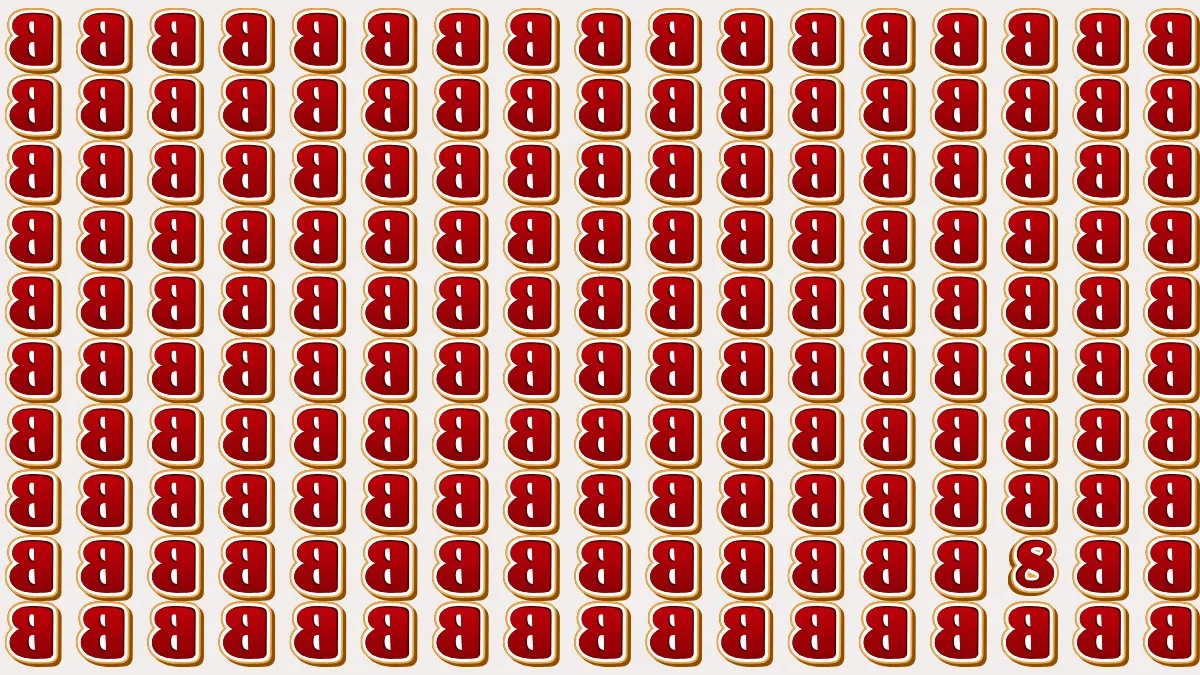 Optical Illusion: Within 5 Seconds Spot The Number 8 among Inverted B